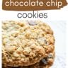 quinoa oat chocolate chip cookie closeup