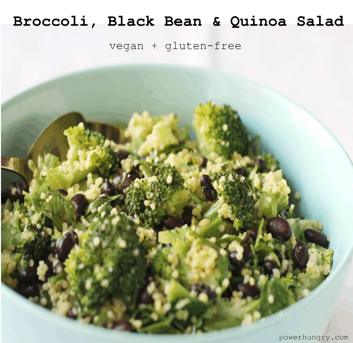 broccoli black bean quinoa salad