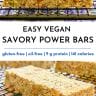 vegan savory power bars on a black cooling rack