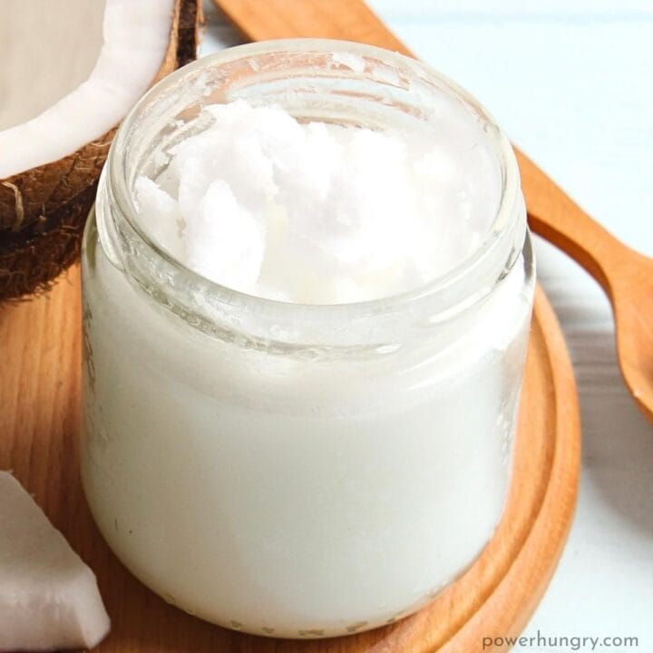 glass jar filled with coconut butter
