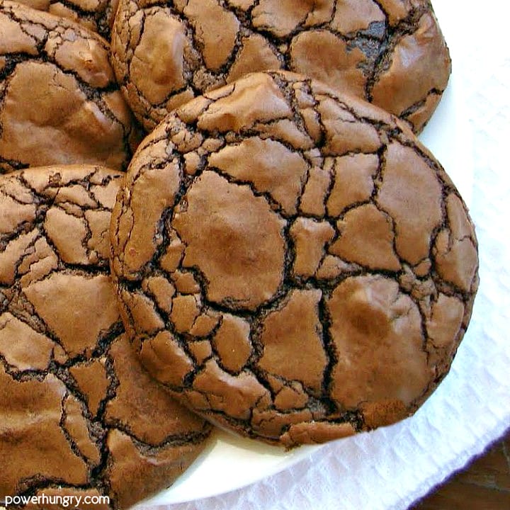double choclate gf vegan cookies on a white plate