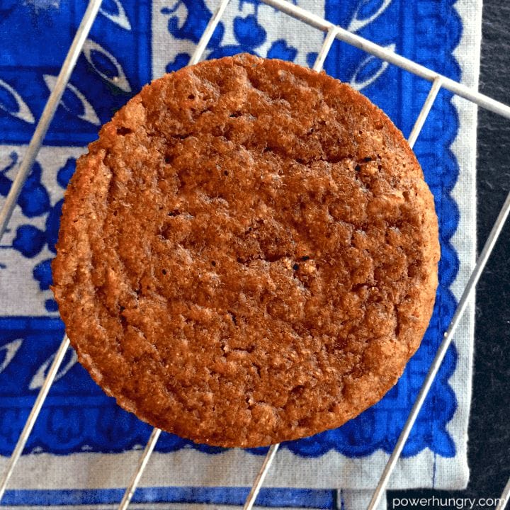 overhead shot of vegan gingerbread cake made in a muffin tin