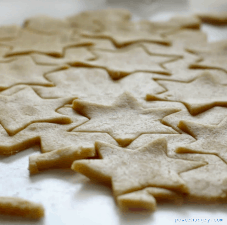 rolled and cut out Coconut Flour Cut-Out Cookies