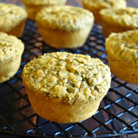 3-Ingredient Vegan Pesto Muffins {grain-free}