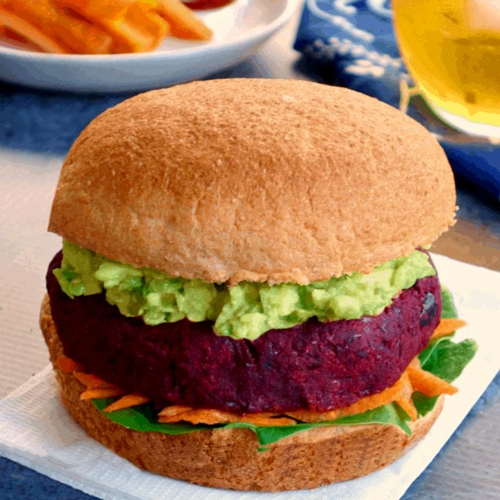 Vegan Grain-Free Beet Burgers {oil-free, gluten-free}