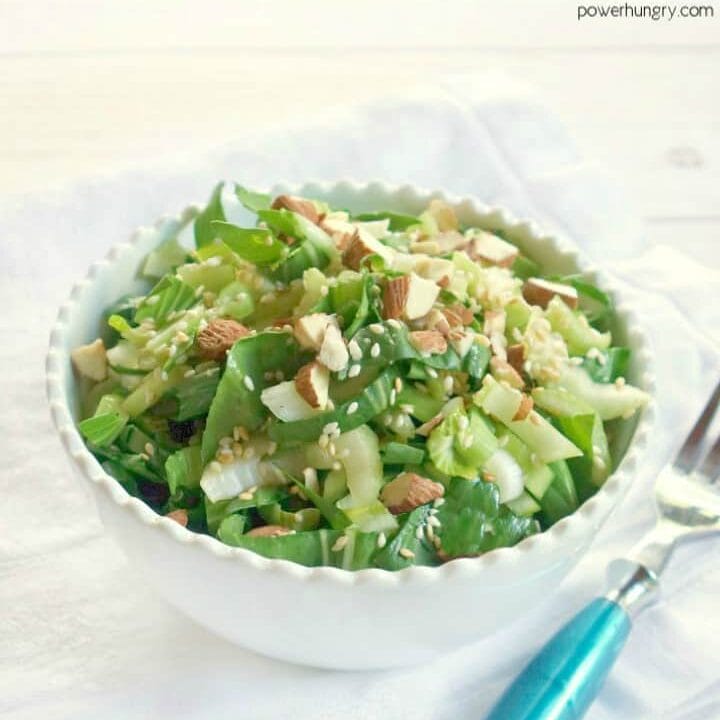 Baby Bok Choy Chopped Salad with Ginger-Sesame Dressing
