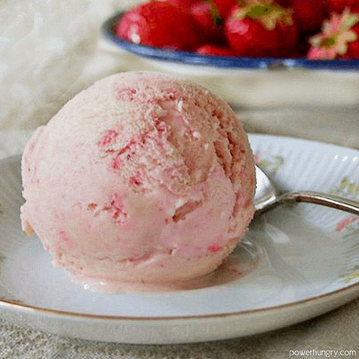 Strawberry Hemp Heart Ice Cream {Vegan, Paleo}