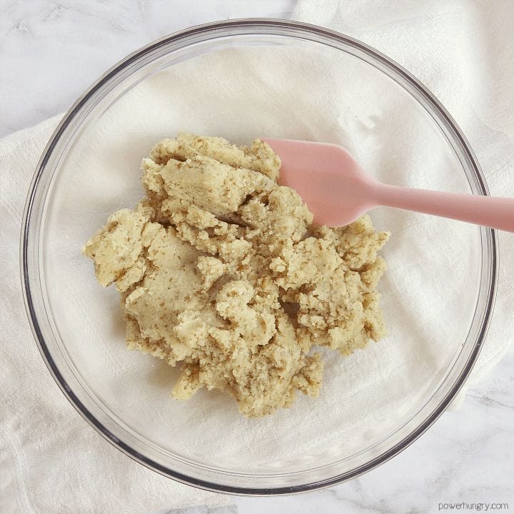 bowl of almond flour cracker dough