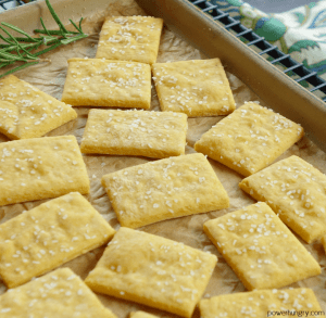 Cheese-y Chickpea Flour Crackers {grainfree, vegan}