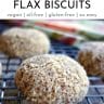 close-up of vegan almond flour flax biscuits