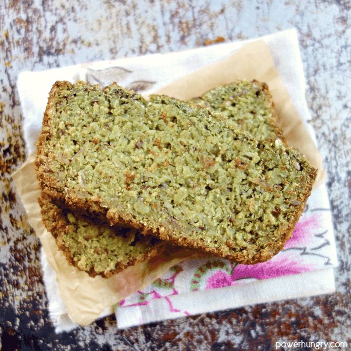 close-up of slices of Healthy Zucchini Oat & coconut flour Bread 