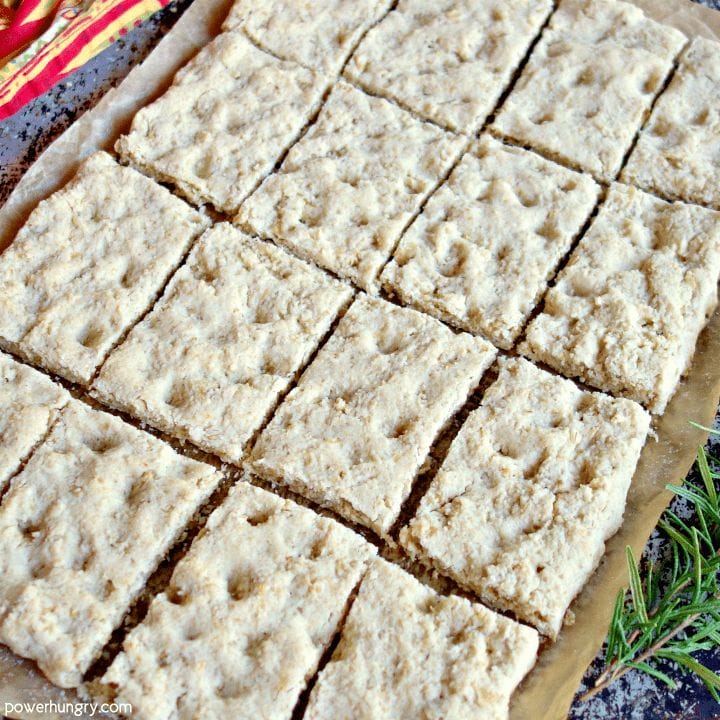 slab of almond flour and oat focaccia