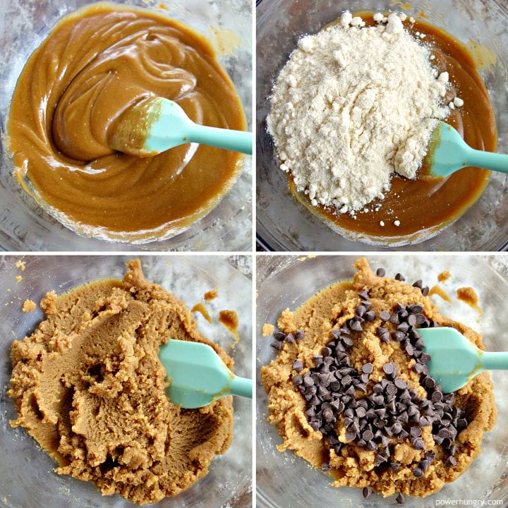 step by step pictures f how to make coconut flour cookie dough