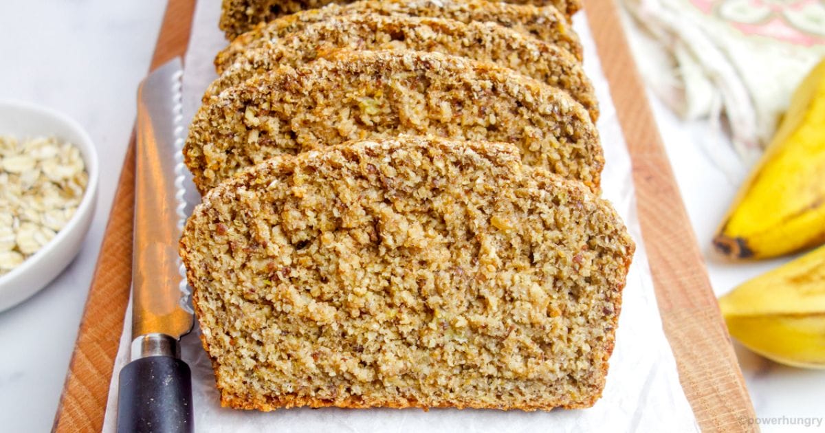 Vegan Oat Flour Banana Bread {GF, oil-free, nut-free} | powerhungry®