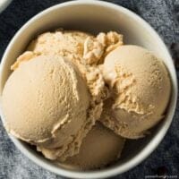 4 ingredient vegan oat ice cream in a white bowl