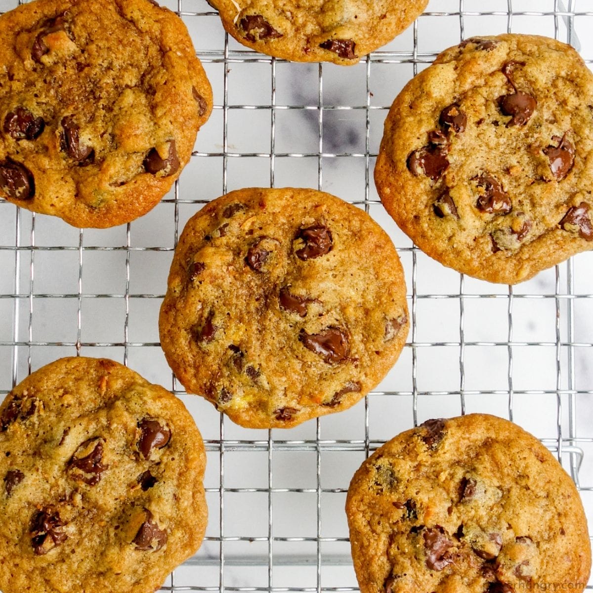 cooling banana bread chocolate chip cookies