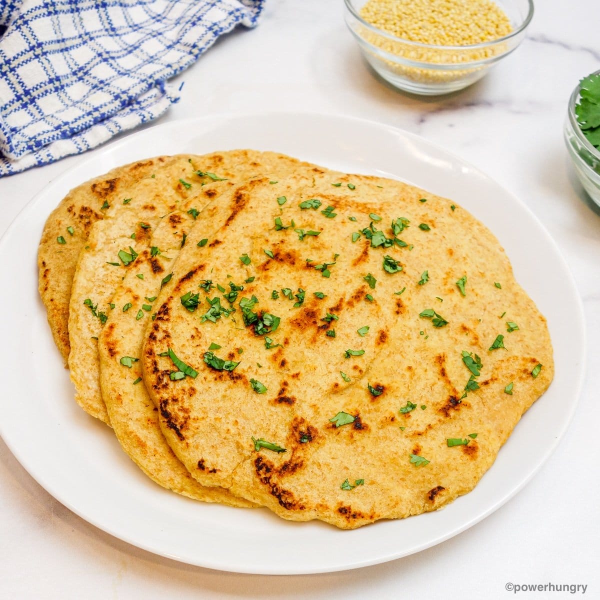 2 Ingredient Millet Naan (Oil-free, Gluten-free)-image